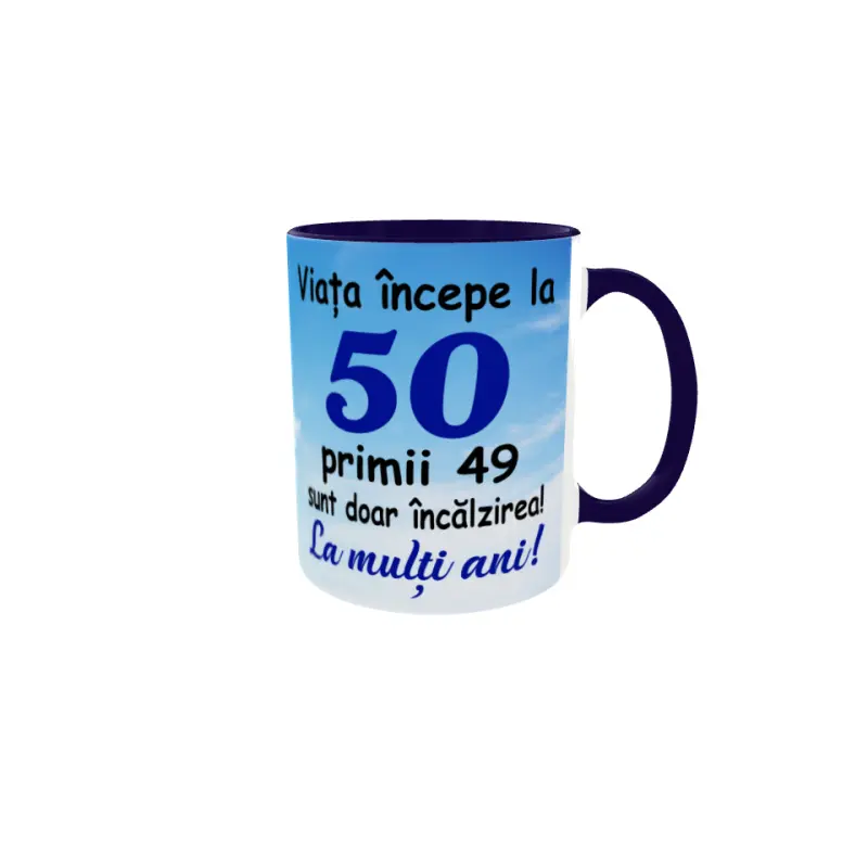 Viata incepe la 50, cana ceramica, 330ml, cgs1820